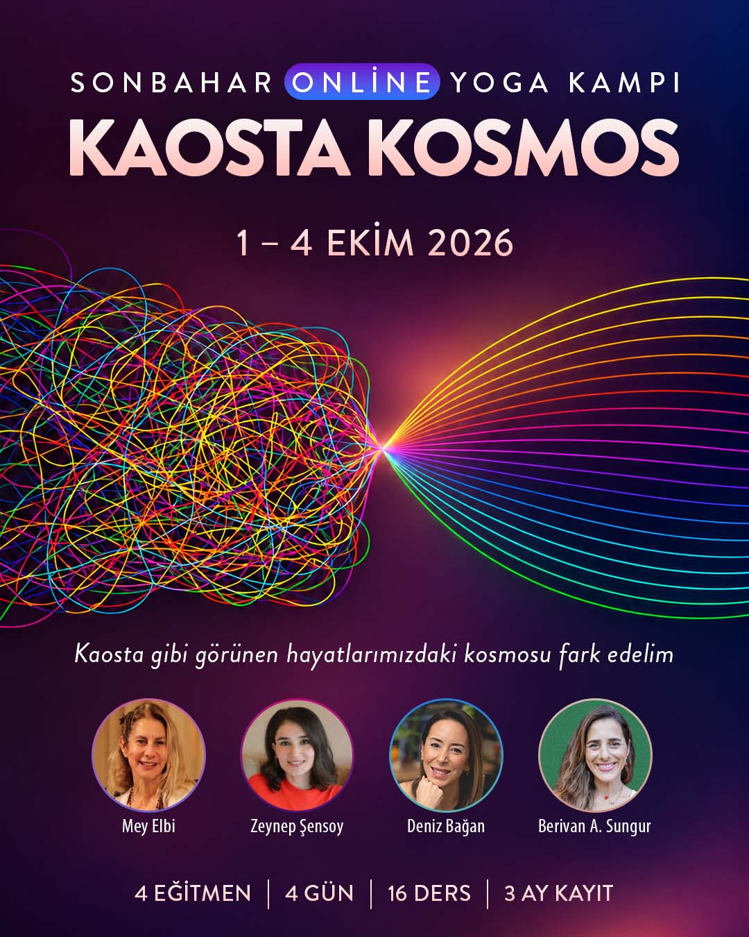 Kaosta Kosmos · 1 – 4 Ekim 2026 Sonbahar Yoga Kampı